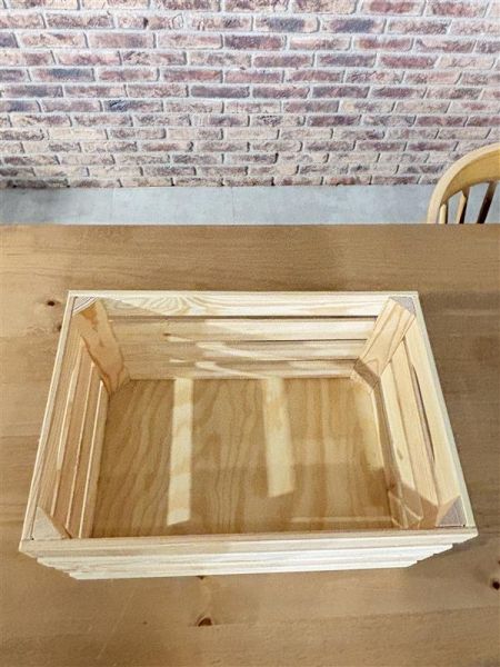 Présentoir style cagette en bois