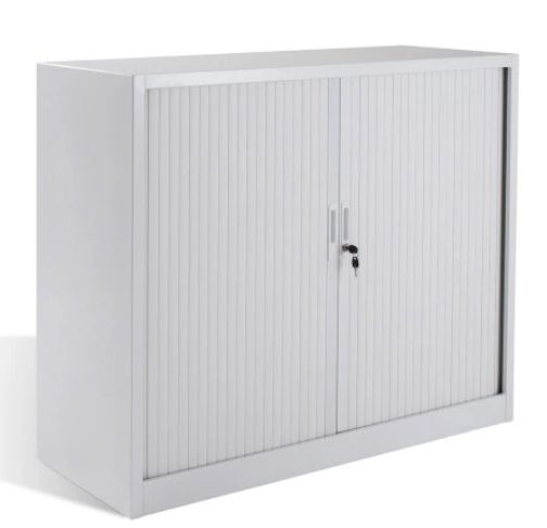 Armoire basse à rideaux coulissants