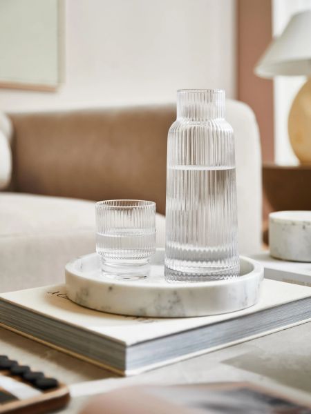 Plateau rond en marbre décoratif Venice WESTING